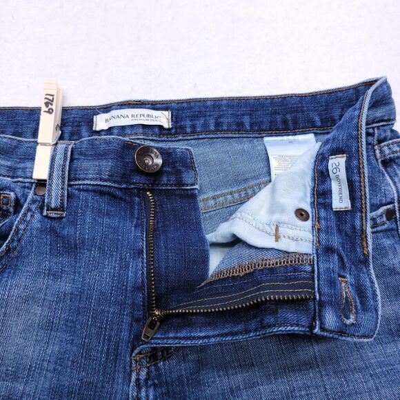 Banana Republic Casual Button Denim Medium Wash Jean Shorts Womens Size 26 Blue - Picture 5 of 10